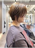 ショートくびれ丸みショートボブハイライトイメチェン髪質改善柏
