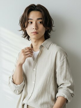 キャンバス バイ ネオリーブ 横浜西口(Canvas by neo.) フェザーパーマ/センターパート/ニュアンスパーマ/マッシュ/横浜