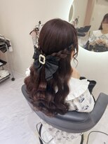 クラン 梅田店(clan)&nbsp;編み込みハーフアップ