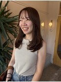 ブリーチなしベージュレイヤーカット