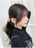 大人可愛いレイヤーポニーテール/おくれ毛ワンカール