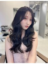 ハピネス 梅田茶屋町店(HAPPINESS)&nbsp;レイヤーカット/韓国ヘア/髪質改善/顔周り/ブルーブラック