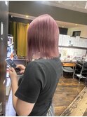 ハイトーン 10代20代 ブリーチ ペールピンク ミルクティーピンク