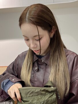 ＋ハイトーンブリーチミルクティーカラーホワイトベージュカラー