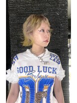 アオ(AO。)&nbsp;レイヤーボブ/デザインカラー/顔周りカット