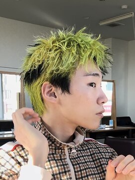 メンズヘアフェイス(Men's hair FACE。) スパイキーショート/ブリーチ/メンズカット