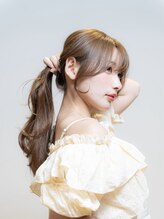 ライズ バイ レボ 柏店(RISE by REVO)&nbsp;韓国風おくれ毛ポニーテール×シースルーバング