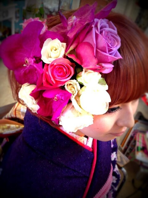 成人式　卒業式　Flower decoration1