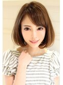 大人可愛いひし形ボブ耳かけワンカールボブ