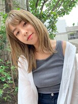 ヘアサロンエムフィス 池袋東口(HAIR SALON M Fe's) 顔まわりのレイヤーが可愛い☆フォギーベージュ