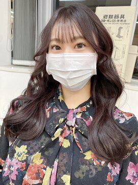 ミョンシル 【myonsil 山田】ロングレイヤー/ブリーチなしラベンダーピンク