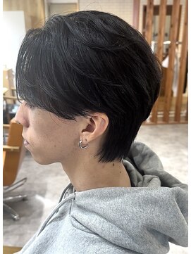 ブリーチ 金沢店(BLEACHi) 韓国ヘア毛流れセンターパートカルマパーマグレーカラーメンズ