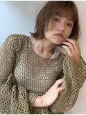 レイヤーボブ | 抜け感 | ベージュカラー