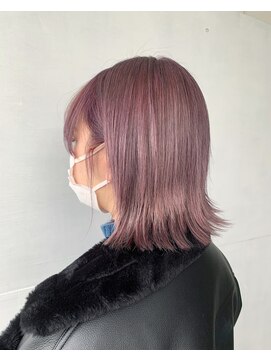 リノショアーズ ショウナン 辻堂店(RinoShores SHONAN) 外ハネくびれミディ/ピンクバイオレット/ダブルカラー