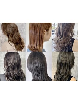 【ブリーチなしでも透明感】透け感あるカラーが魅力☆上品で艶のあるカラーメニューなど多数クーポンあり◎