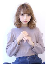 オーロ 西大寺店(ORO)&nbsp;重ためバングのミルクティーベージュ