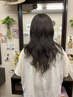 デジタルパーマ根元カラーカット、アミノトリートメント付き。