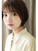 斜めバング黒髪暗髪マニッシュショートボブTb9戸頭20代30代40代
