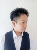 ビジネスショートパーマ