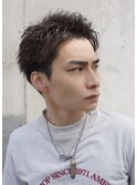 スパイキーショートニュアンスフェザーパーマ