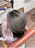 〈アンブレラカラー〉ハイトーングレージュ×ロングウルフ