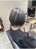 夏デザイン/コントラストハイライト/グレージュ/デザインカラー