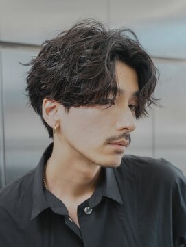 テン 心斎橋(tenn.) フェザーショートフェザーパーマニュアンスパーマショートヘア