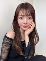 アフロート エル 錦糸町(AFLOAT L)&nbsp;暗髪も出せるこなれ感！フェイスレイヤー×ナチュラルセミロング