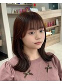 20代~30代カシスブラウンくびれボブ
