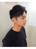 【ピンパーマ風セット】無造作ショート
