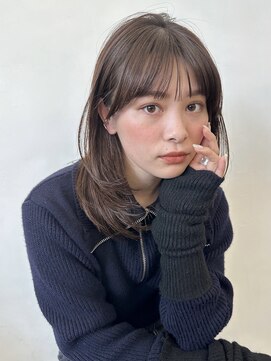 ガーデントウキョウ(GARDEN Tokyo) ミディアムレイヤー/内巻きワンカール/ココアベージュ/小顔