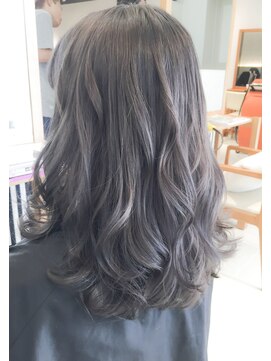 冬カラーラベンダーアッシュグレージュダブルカラー