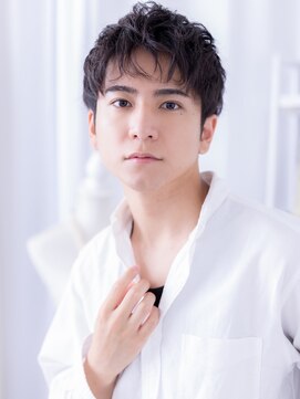 黒髪ルーズパーマ爽やかアクティブショートa上尾20代30代40代