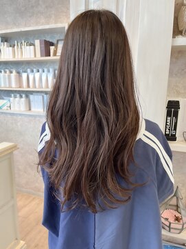 福山人気20代30代40代ロングヘア巻き髪ショコラブラウン艶髪美髪