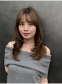 顔まわりレイヤーレイヤーカットロングレイヤー30代40代
