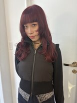 ヘアーデザイン シュシュ(hair design Chou Chou by Yone)&nbsp;深めのボルドーカラー/顔周りレイヤーカット