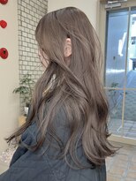 パークレーン アイス イヴェン(park lane ICI yeven) ブリーチなし艶オリーブグレージュロングレイヤー/akari