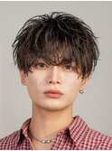 シースルーラウンドマッシュ無造作マッシュシャドウパーマ