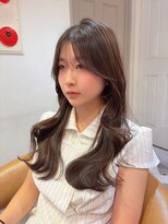 ロンドアベニール 北千住(Lond avenir)&nbsp;レイヤーカット/グレージュブラウン/韓国巻き/顔周りカット