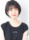 大人かわいい小顔耳かけ黒髪ボブ20代30代40代2023
