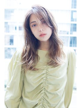 メノン 茨木店(Menon) フェザーバング×かきあげロング×デジタルパーマ 前髪