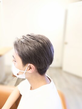 アンプリュス リアン(1+ Unplus lien) メンズダークシルバーアッシュショートマッシュ/亀戸