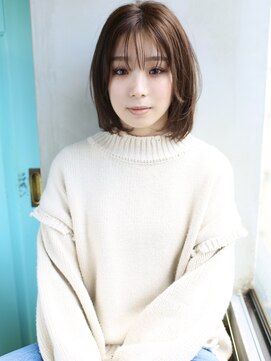 バース(BIRTH) 天神【BIRTH】内巻きワンカール×耳掛け前下がりボブ