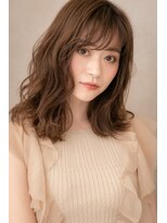 カバーヘア ブリス 大宮西口(COVER HAIR bliss)&nbsp;ミルクティーブラウン小顔鎖骨ミディアム306Z大宮20代30代40代