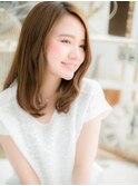 インナーカラーくせ毛風小顔ミルキーベージュh2越谷20代30代40代