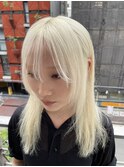 抜きっぱなしホワイトブロンドカラー