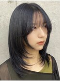 【RYOYA】中韓mixレイヤー/ブルーブラック