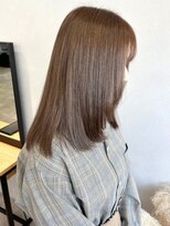 ミュラ(mulah)&nbsp;ブリーチなし透明感カラーシアーベージュ＊艶髪セミロング