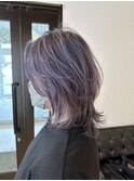 lavender/ウルフカット