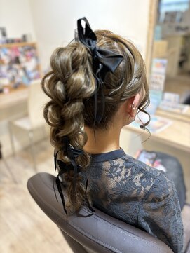 ラルム 仙台(LARME) ポニーテールの編み下ろし